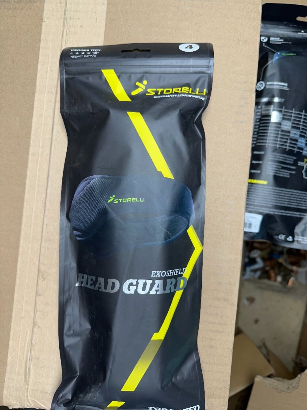 STORELLI EXOSHIELD HEAD GUARD BLACK 4 NIB
